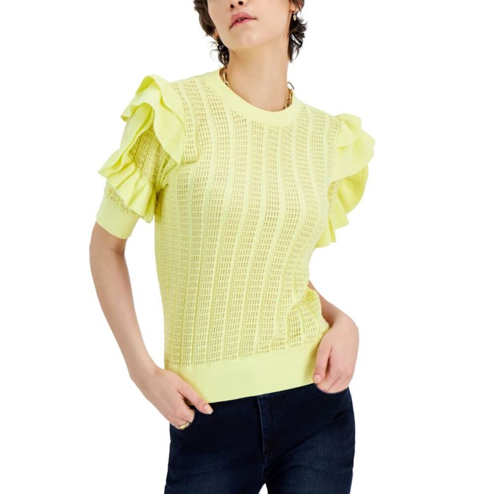 INC International Concepts Ruffle Sleeve Sweater